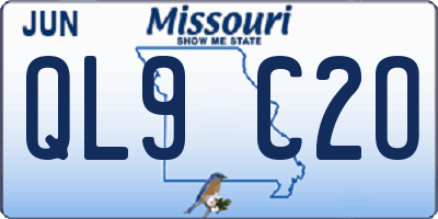 MO license plate QL9C2O