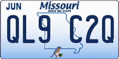 MO license plate QL9C2Q