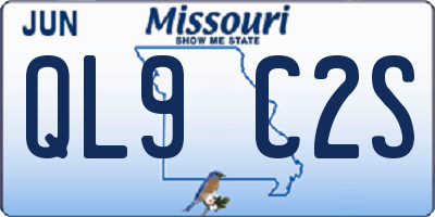 MO license plate QL9C2S