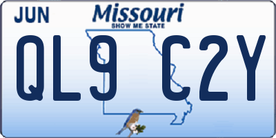 MO license plate QL9C2Y