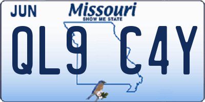 MO license plate QL9C4Y