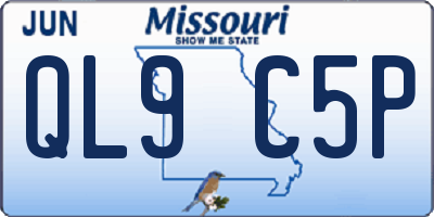 MO license plate QL9C5P