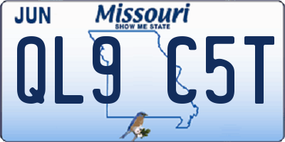 MO license plate QL9C5T