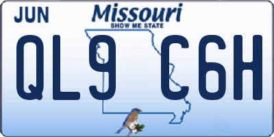 MO license plate QL9C6H