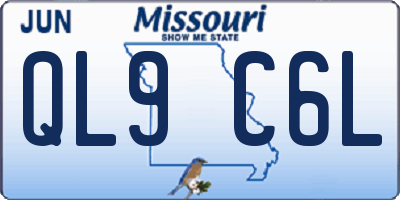 MO license plate QL9C6L