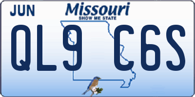 MO license plate QL9C6S