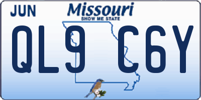 MO license plate QL9C6Y
