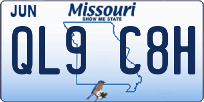 MO license plate QL9C8H