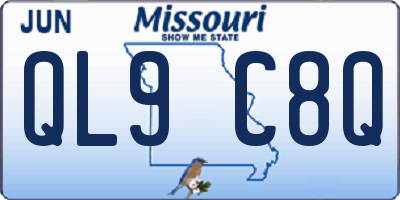MO license plate QL9C8Q