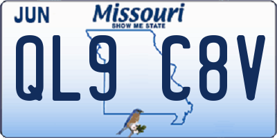 MO license plate QL9C8V