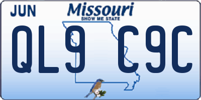 MO license plate QL9C9C