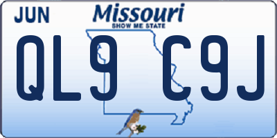 MO license plate QL9C9J