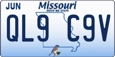 MO license plate QL9C9V