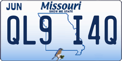MO license plate QL9I4Q
