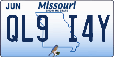 MO license plate QL9I4Y