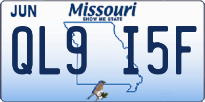 MO license plate QL9I5F