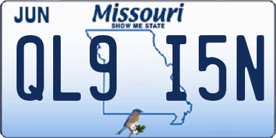 MO license plate QL9I5N