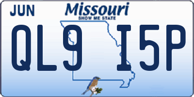 MO license plate QL9I5P