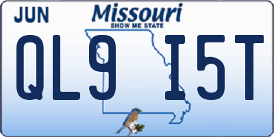 MO license plate QL9I5T
