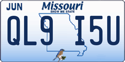 MO license plate QL9I5U