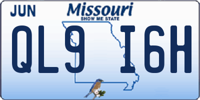 MO license plate QL9I6H