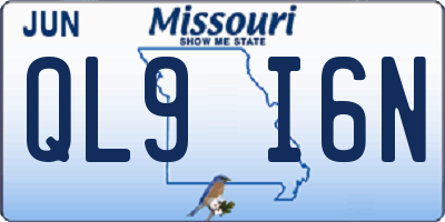 MO license plate QL9I6N