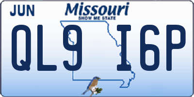 MO license plate QL9I6P