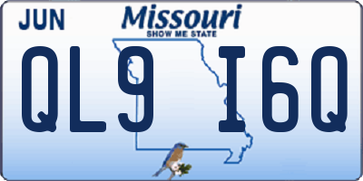 MO license plate QL9I6Q