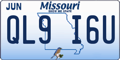 MO license plate QL9I6U