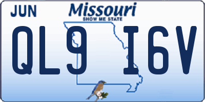 MO license plate QL9I6V