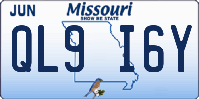 MO license plate QL9I6Y