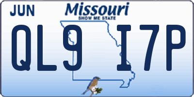 MO license plate QL9I7P
