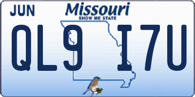 MO license plate QL9I7U