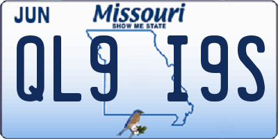 MO license plate QL9I9S
