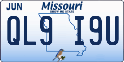 MO license plate QL9I9U