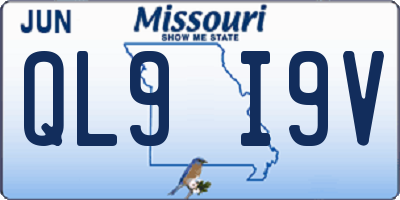 MO license plate QL9I9V