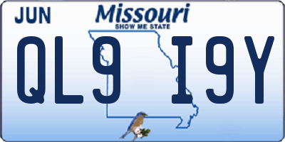 MO license plate QL9I9Y
