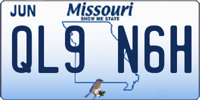 MO license plate QL9N6H