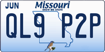 MO license plate QL9P2P