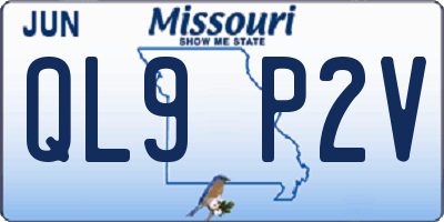 MO license plate QL9P2V