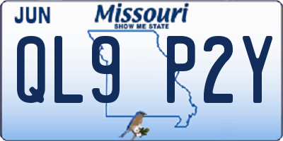 MO license plate QL9P2Y