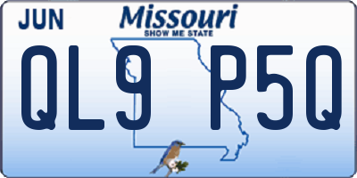 MO license plate QL9P5Q