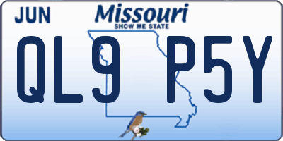 MO license plate QL9P5Y