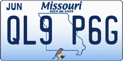 MO license plate QL9P6G