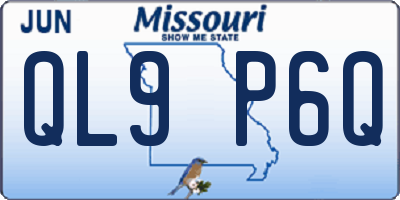 MO license plate QL9P6Q