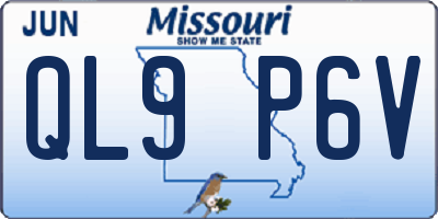 MO license plate QL9P6V