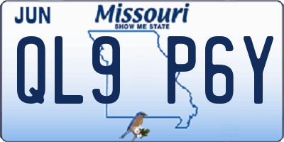 MO license plate QL9P6Y