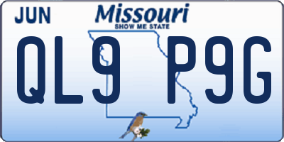 MO license plate QL9P9G