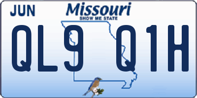 MO license plate QL9Q1H