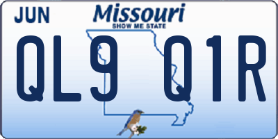 MO license plate QL9Q1R